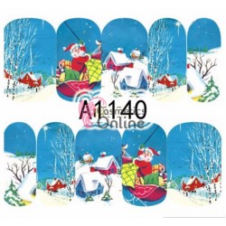 Stickere cu Apa pentru unghii cod A1140 - Sarbatori de Iarna